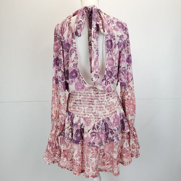 Hemant & Nandita Suki Ruffled Short Dress Large - Picture 8 of 14